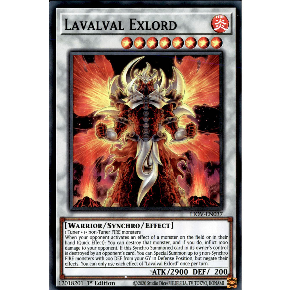 Lavalval Exlord LIOV-EN037 Yu-Gi-Oh! Card from the Lightning Overdrive Set
