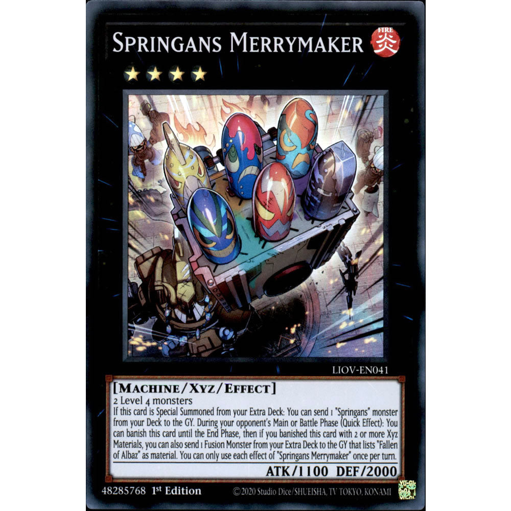 Springans Merrymaker LIOV-EN041 Yu-Gi-Oh! Card from the Lightning Overdrive Set