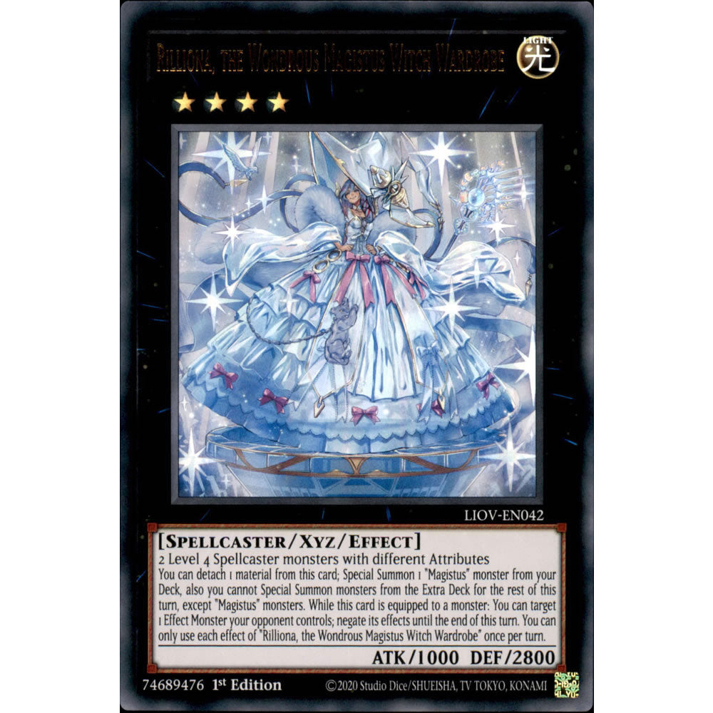 Rilliona, the Wondrous Magistus Witch Wardrobe LIOV-EN042 Yu-Gi-Oh! Card from the Lightning Overdrive Set