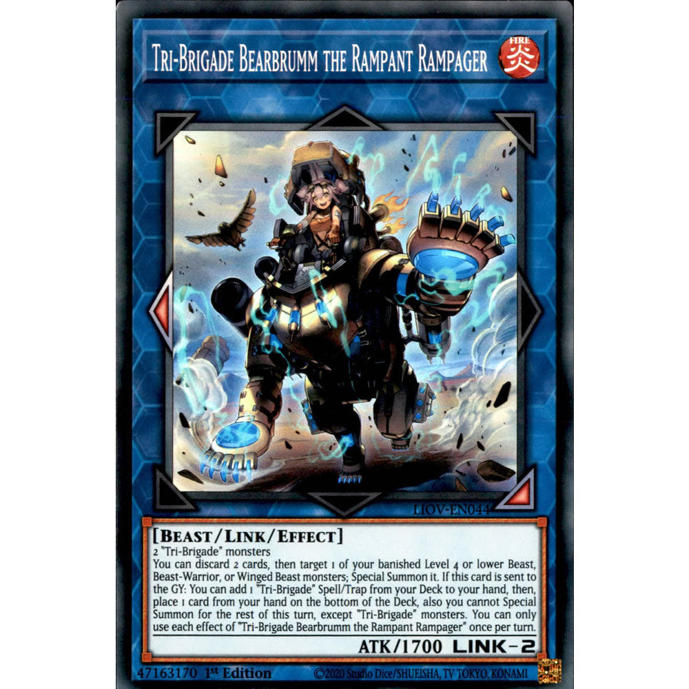 Tri-Brigade Bearbrumm the Rampant Rampager LIOV-EN044 Yu-Gi-Oh! Card from the Lightning Overdrive Set