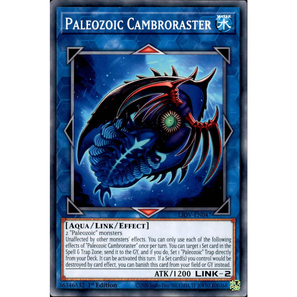 Paleozoic Cambroraster LIOV-EN047 Yu-Gi-Oh! Card from the Lightning Overdrive Set