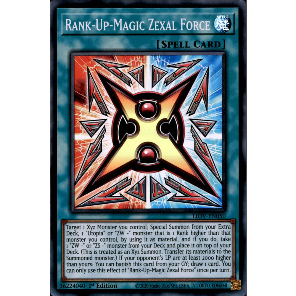 Rank-Up-Magic Zexal Force LIOV-EN050 Yu-Gi-Oh! Card from the Lightning Overdrive Set