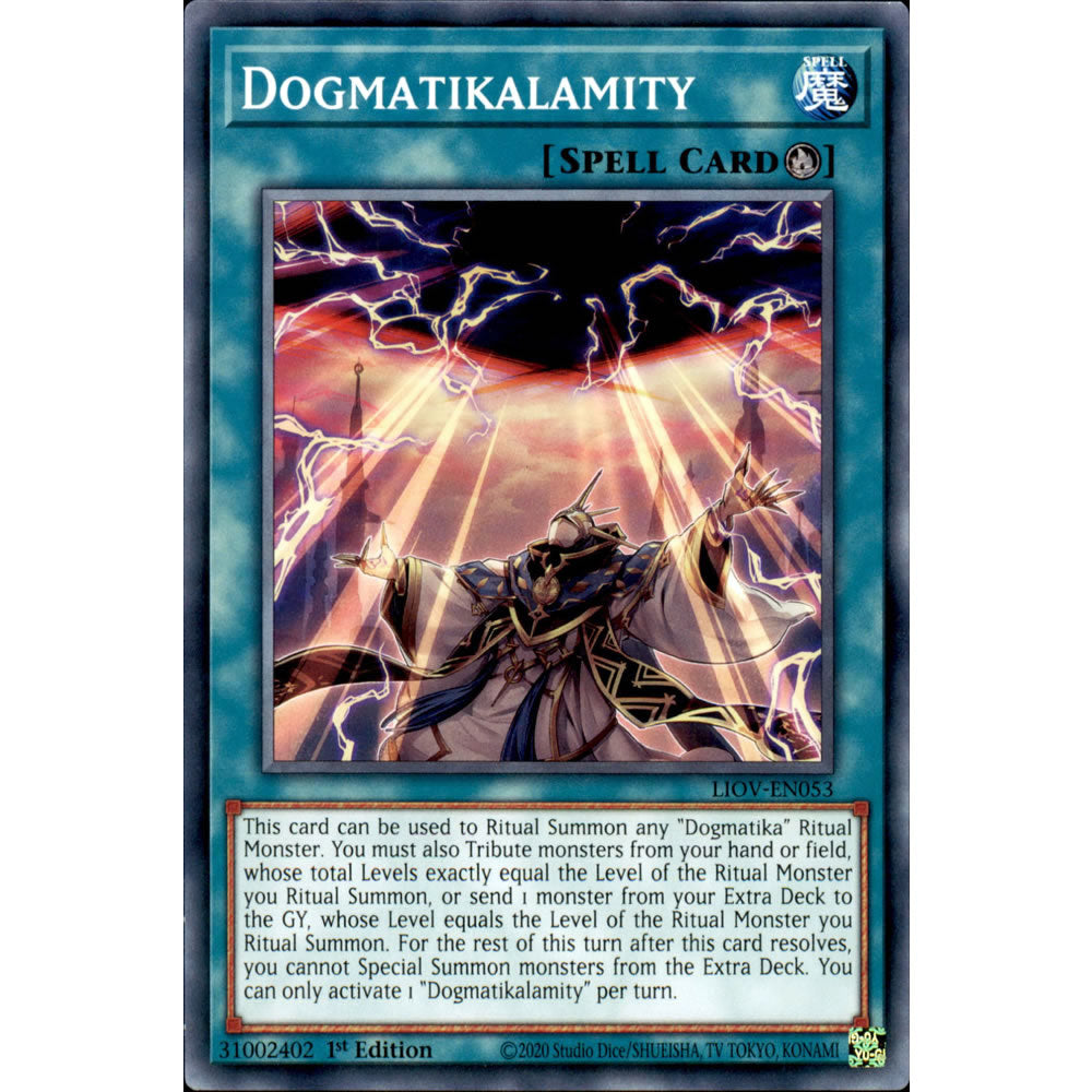 Dogmatikalamity LIOV-EN053 Yu-Gi-Oh! Card from the Lightning Overdrive Set