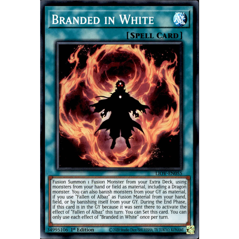 Branded in White LIOV-EN055 Yu-Gi-Oh! Card from the Lightning Overdrive Set
