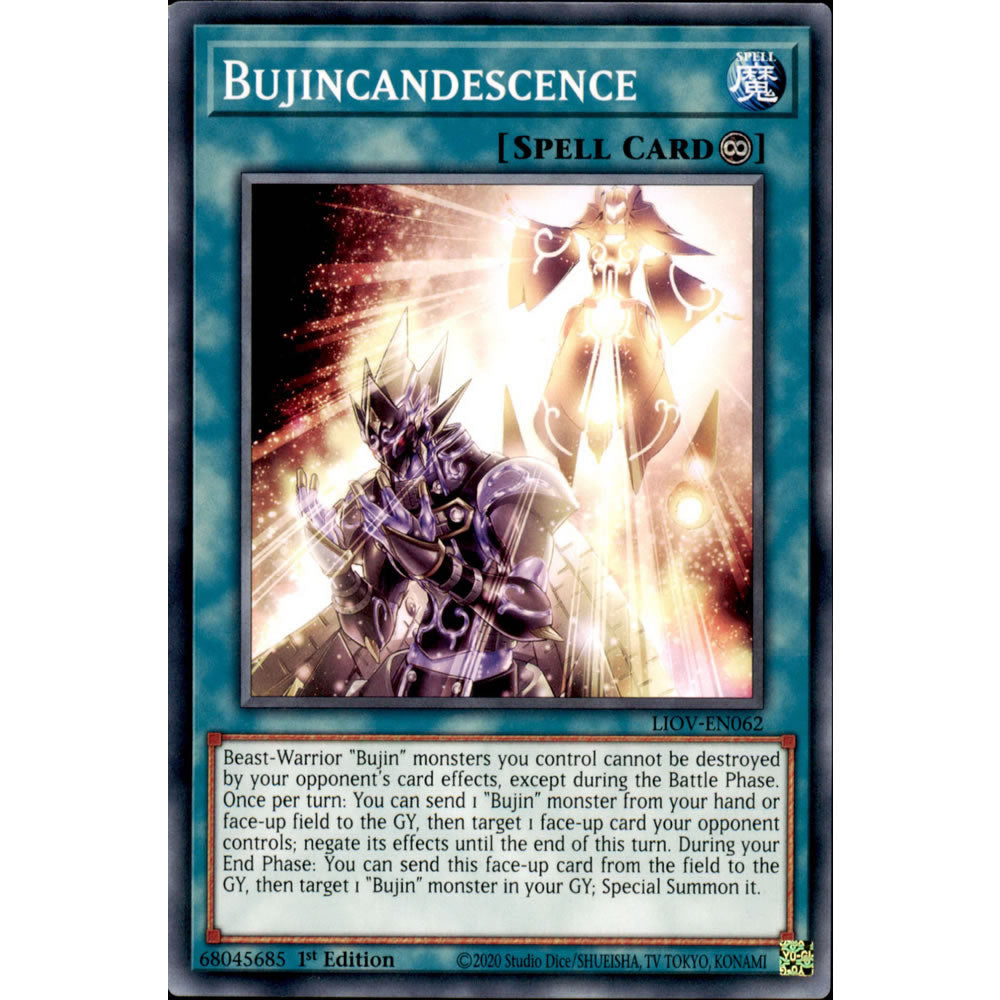 Bujincandescence LIOV-EN062 Yu-Gi-Oh! Card from the Lightning Overdrive Set