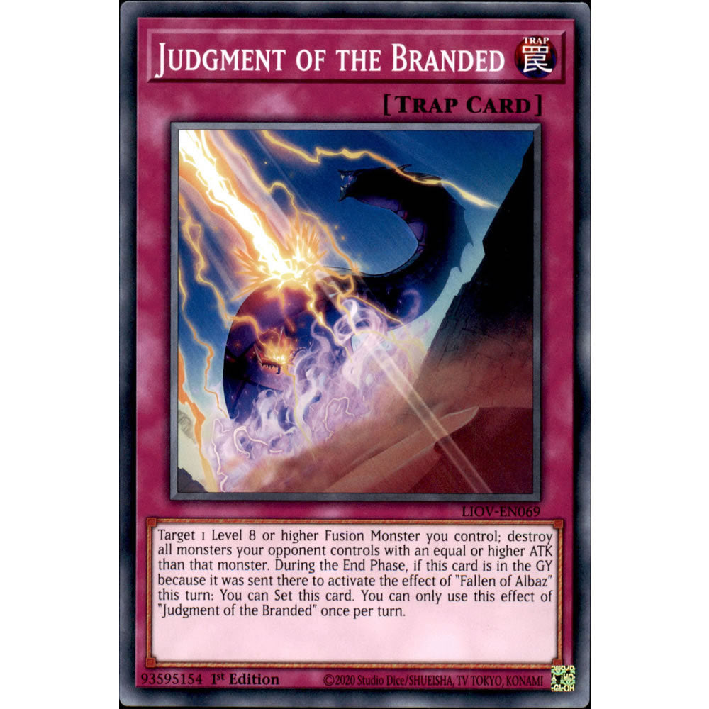 Judgment of the Branded LIOV-EN069 Yu-Gi-Oh! Card from the Lightning Overdrive Set