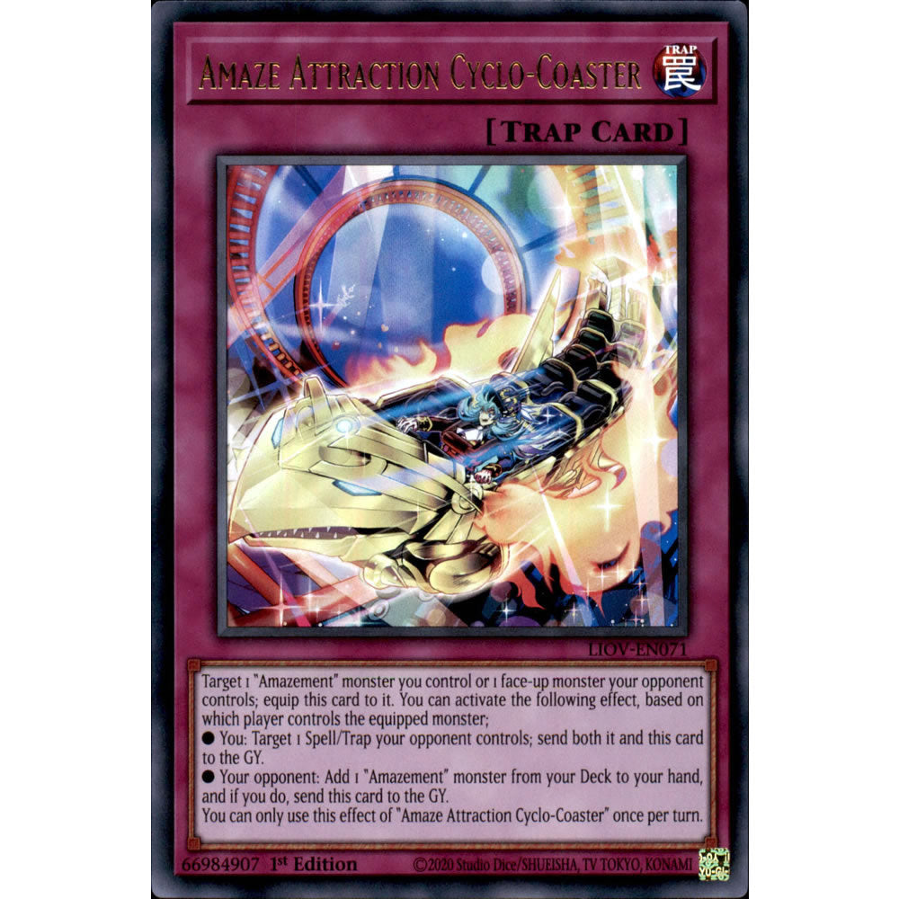 Amaze Attraction Cyclo-Coaster LIOV-EN071 Yu-Gi-Oh! Card from the Lightning Overdrive Set