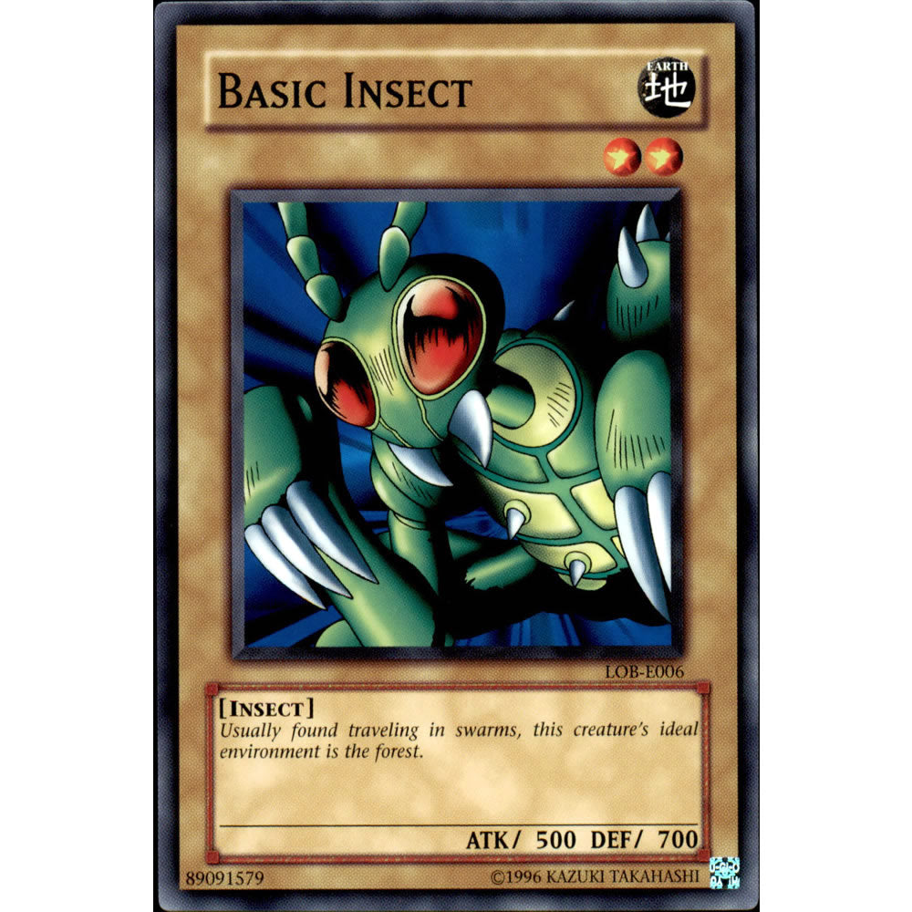 Basic Insect LOB-006 Yu-Gi-Oh! Card from the Legend of Blue Eyes White Dragon Set