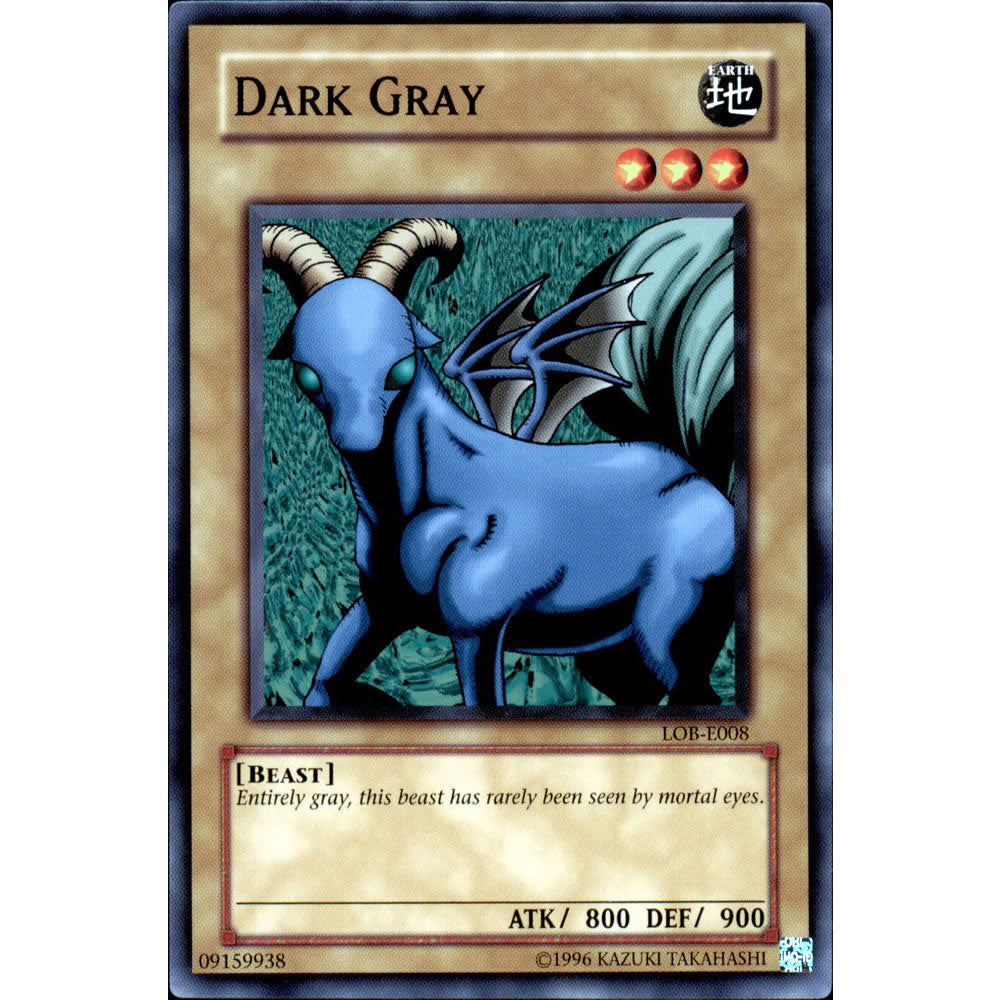 Dark Gray LOB-008 Yu-Gi-Oh! Card from the Legend of Blue Eyes White Dragon Set