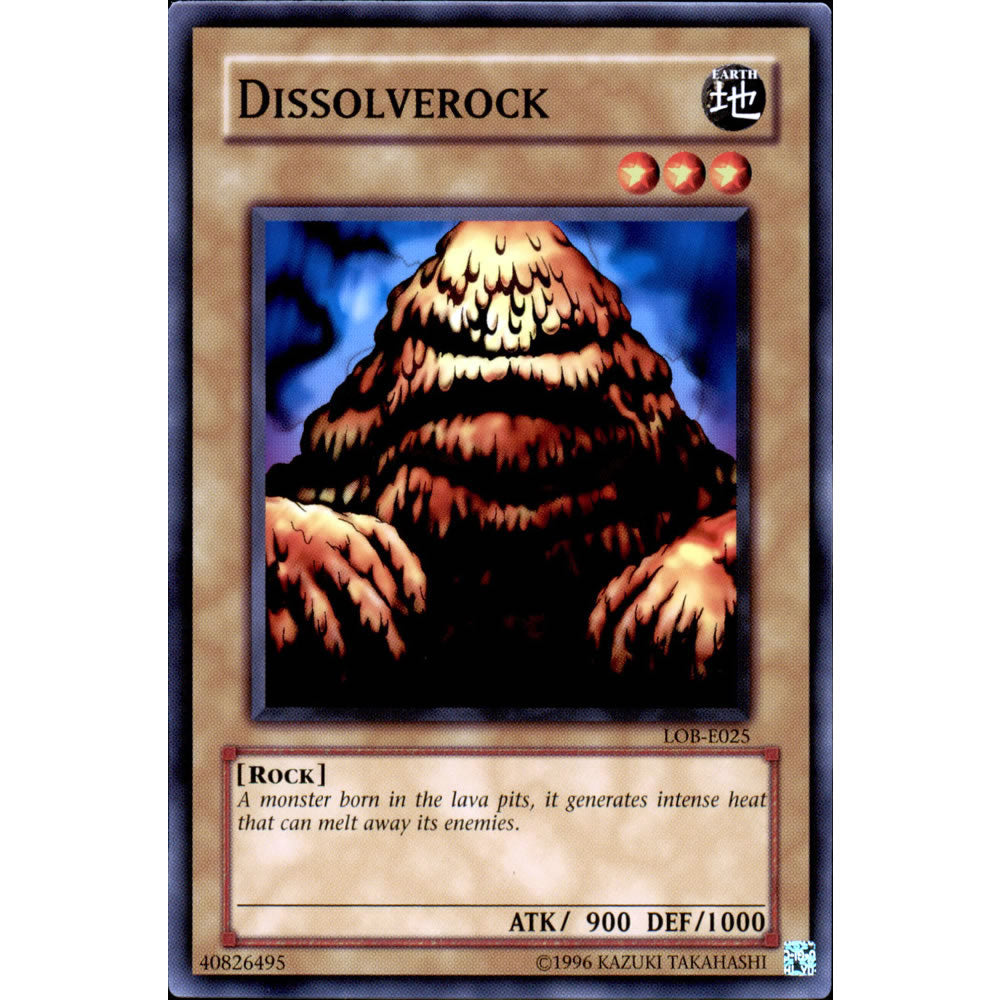 Dissolverock LOB-025 Yu-Gi-Oh! Card from the Legend of Blue Eyes White Dragon Set