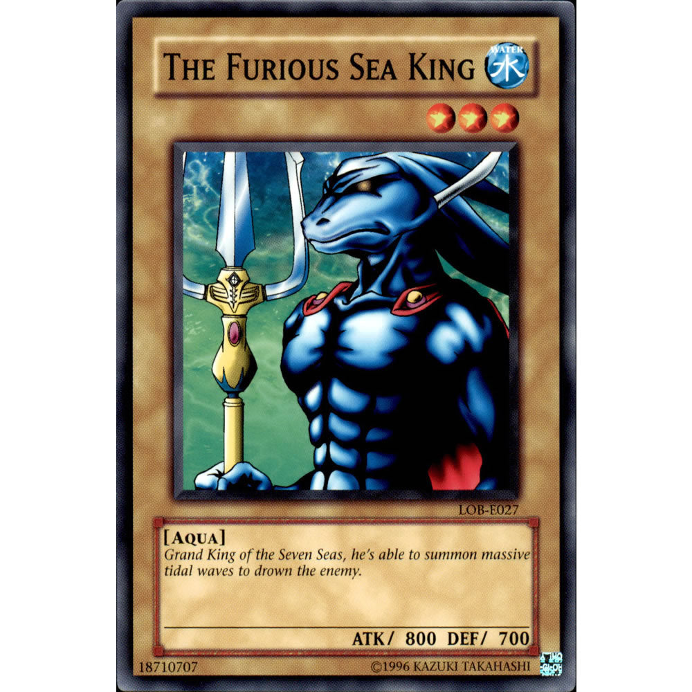 The Furious Sea King LOB-027 Yu-Gi-Oh! Card from the Legend of Blue Eyes White Dragon Set
