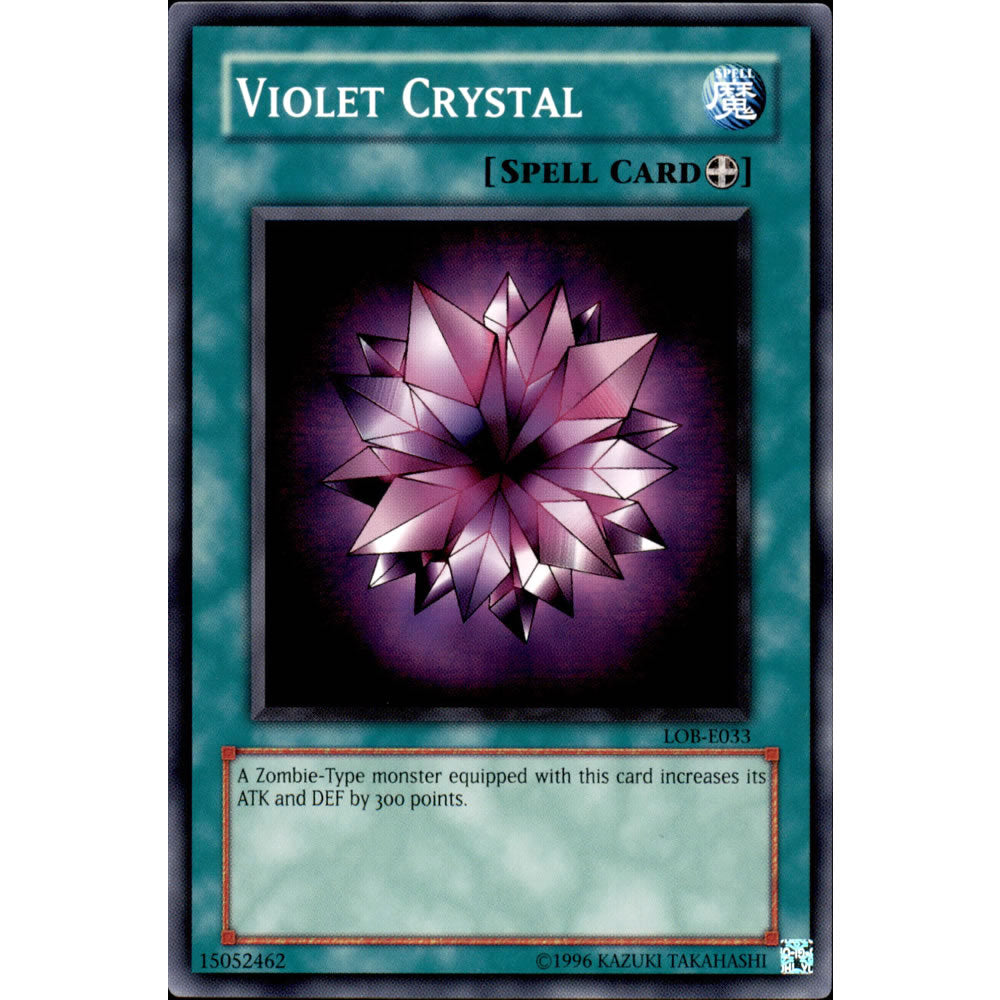 Violet Crystal LOB-033 Yu-Gi-Oh! Card from the Legend of Blue Eyes White Dragon Set