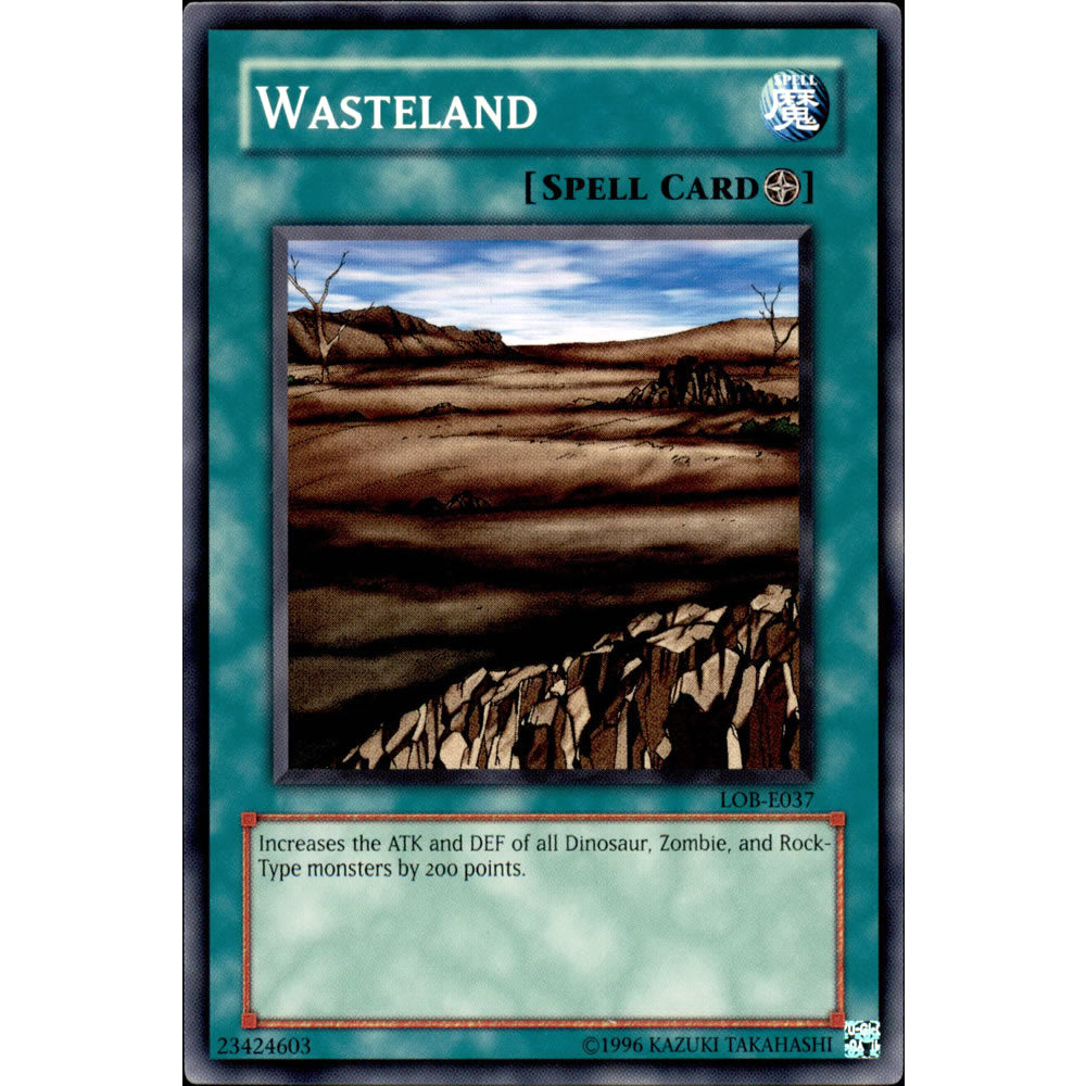 Wasteland LOB-037 Yu-Gi-Oh! Card from the Legend of Blue Eyes White Dragon Set