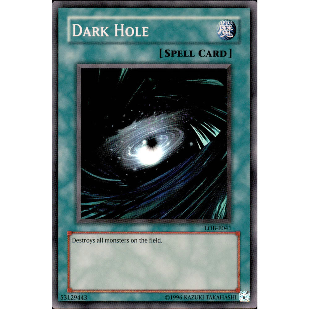 Dark Hole LOB-041 Yu-Gi-Oh! Card from the Legend of Blue Eyes White Dragon Set