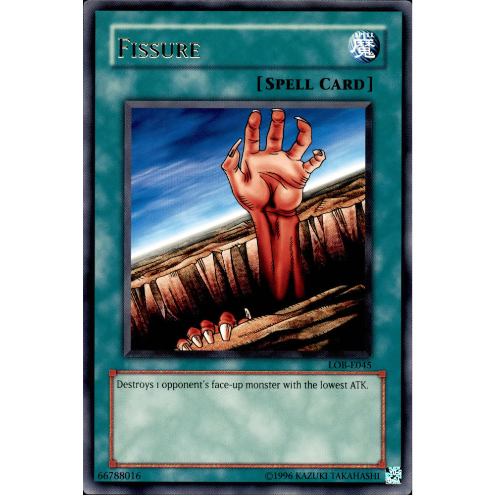 Fissure LOB-045 Yu-Gi-Oh! Card from the Legend of Blue Eyes White Dragon Set
