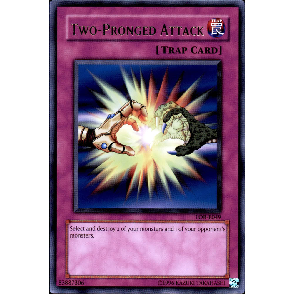 Two-Pronged Attack LOB-049 Yu-Gi-Oh! Card from the Legend of Blue Eyes White Dragon Set