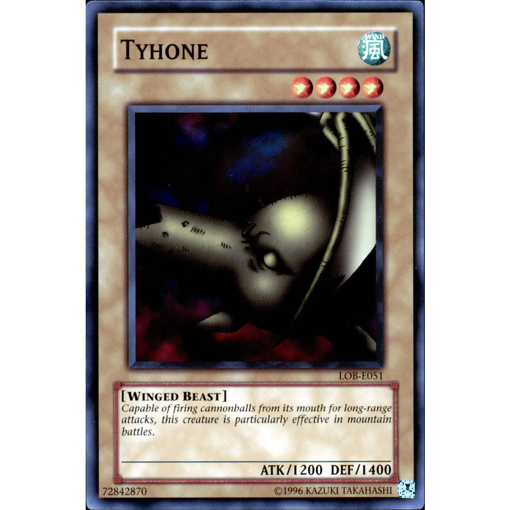 Tyhone LOB-051 Yu-Gi-Oh! Card from the Legend of Blue Eyes White Dragon Set