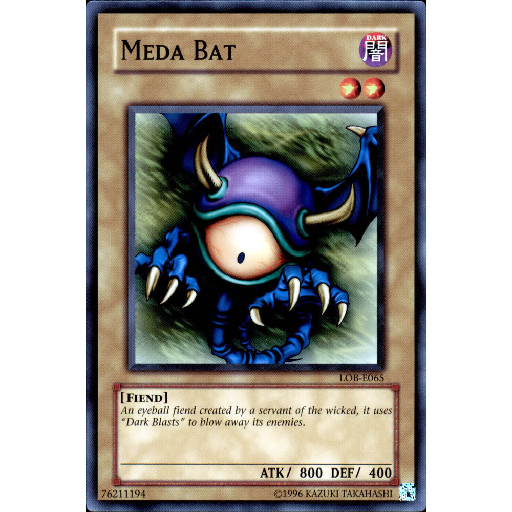Meda Bat LOB-065 Yu-Gi-Oh! Card from the Legend of Blue Eyes White Dragon Set