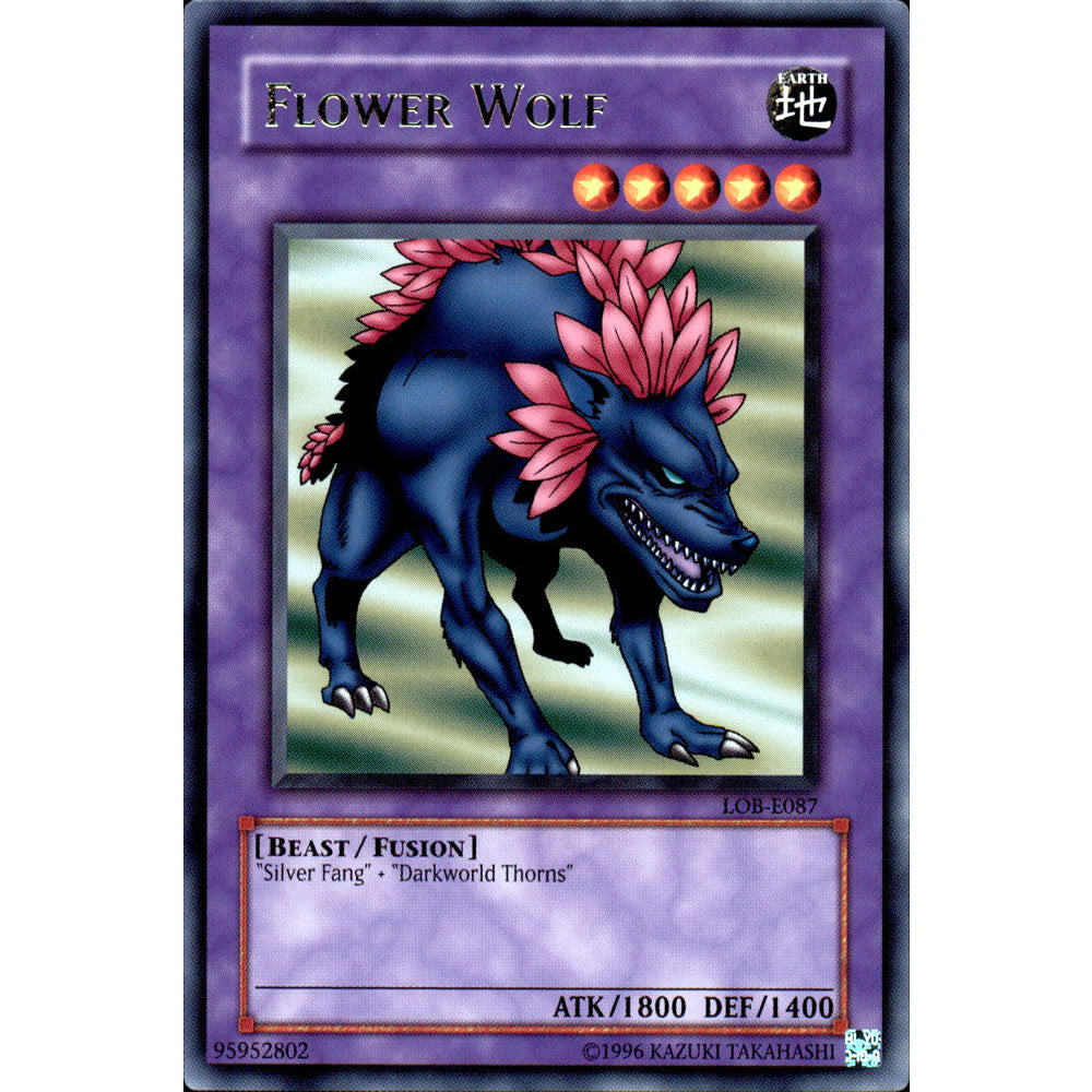 Flower Wolf LOB-087 Yu-Gi-Oh! Card from the Legend of Blue Eyes White Dragon Set