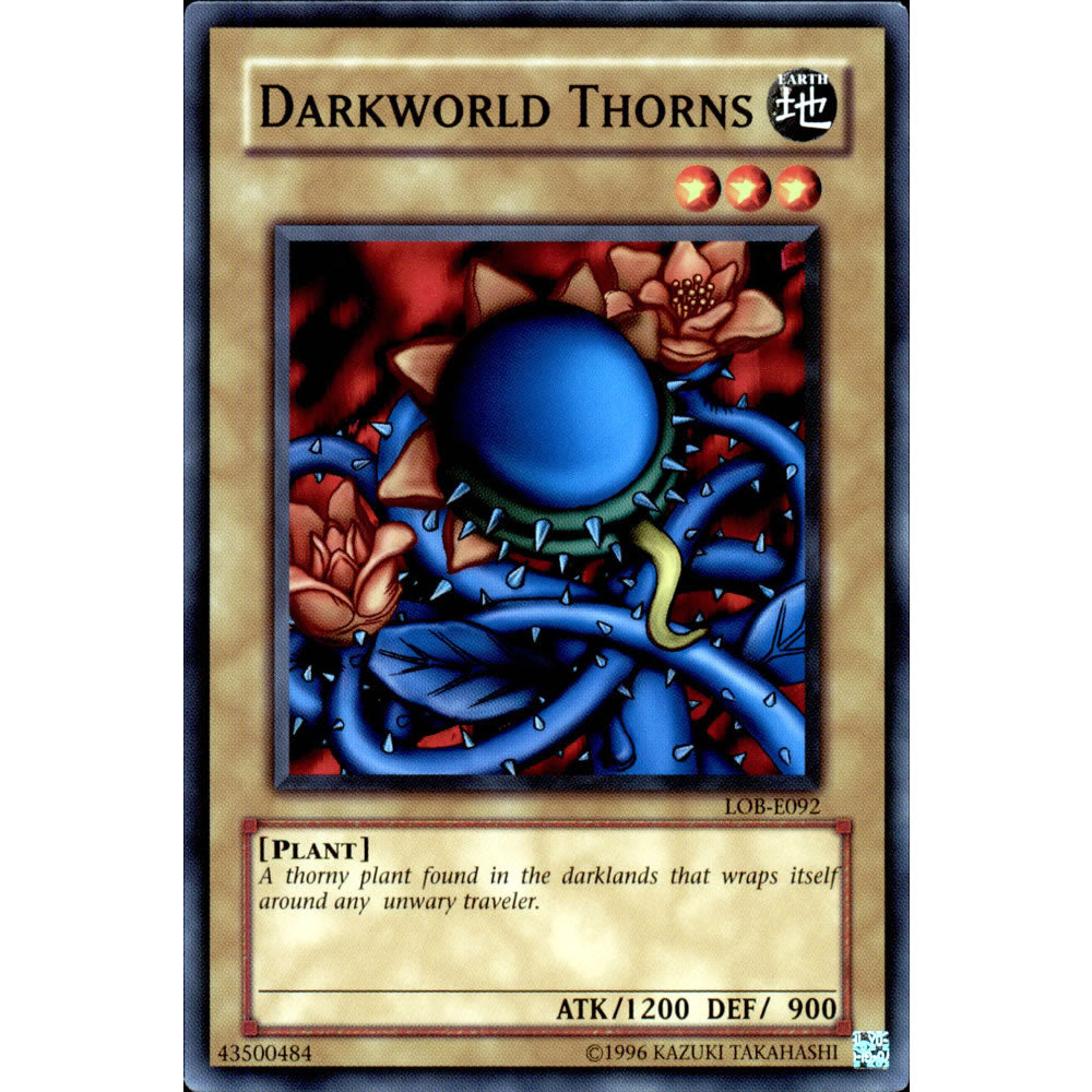 Darkworld Thorns LOB-092 Yu-Gi-Oh! Card from the Legend of Blue Eyes White Dragon Set