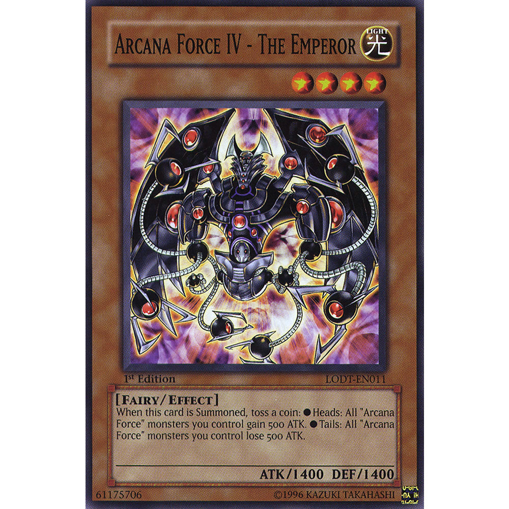 Arcana Force IV - The Emperor LODT-EN011 Yu-Gi-Oh! Card from the Light of Destruction Set