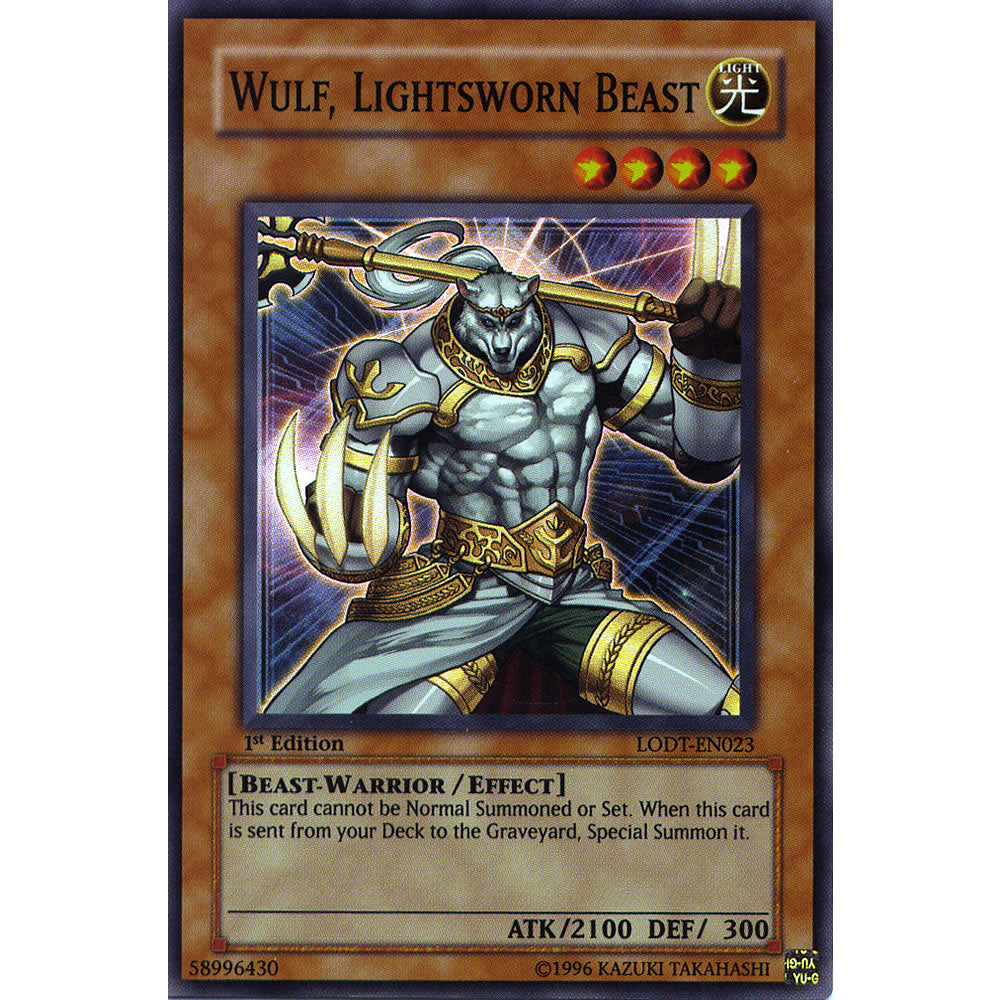 Wulf, Lightsworn Beast LODT-EN023 Yu-Gi-Oh! Card from the Light of Destruction Set