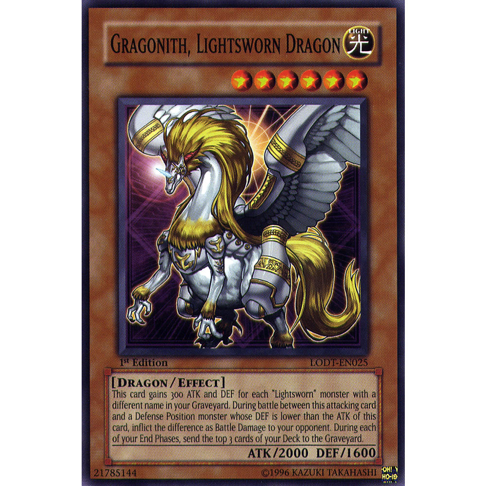 Gragonith, Lightsworn Dragon LODT-EN025 Yu-Gi-Oh! Card from the Light of Destruction Set