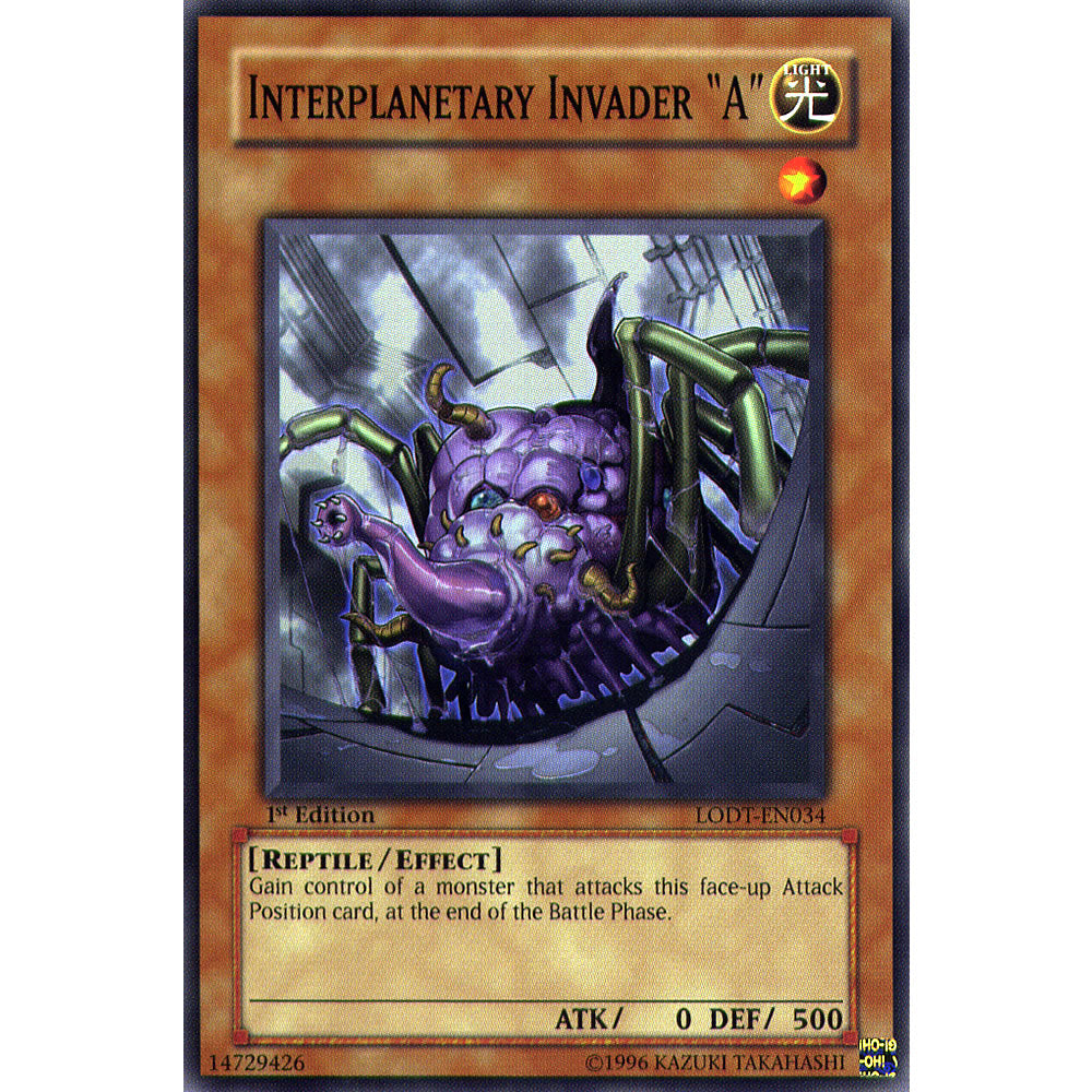 Interplanetary Invader "A" LODT-EN034 Yu-Gi-Oh! Card from the Light of Destruction Set