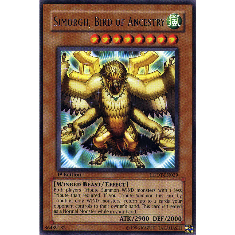 Simorgh, Bird of Ancestry LODT-EN039 Yu-Gi-Oh! Card from the Light of Destruction Set
