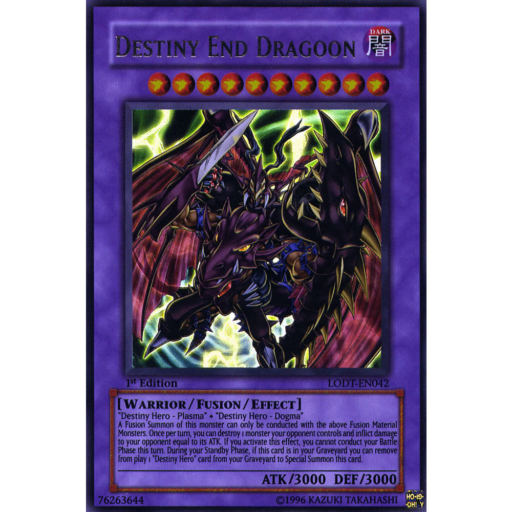 Destiny End Dragoon LODT-EN042 Yu-Gi-Oh! Card from the Light of Destruction Set