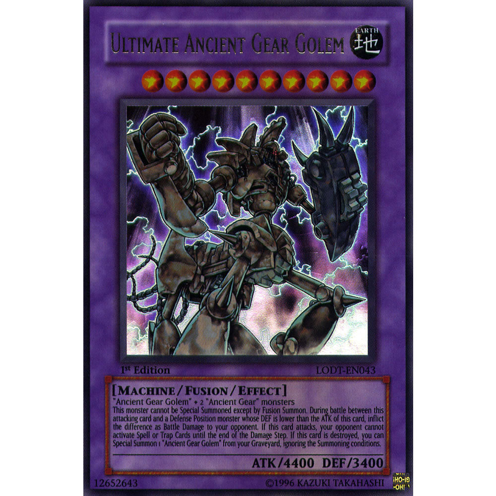 Ultimate Ancient Gear Golem LODT-EN043 Yu-Gi-Oh! Card from the Light of Destruction Set