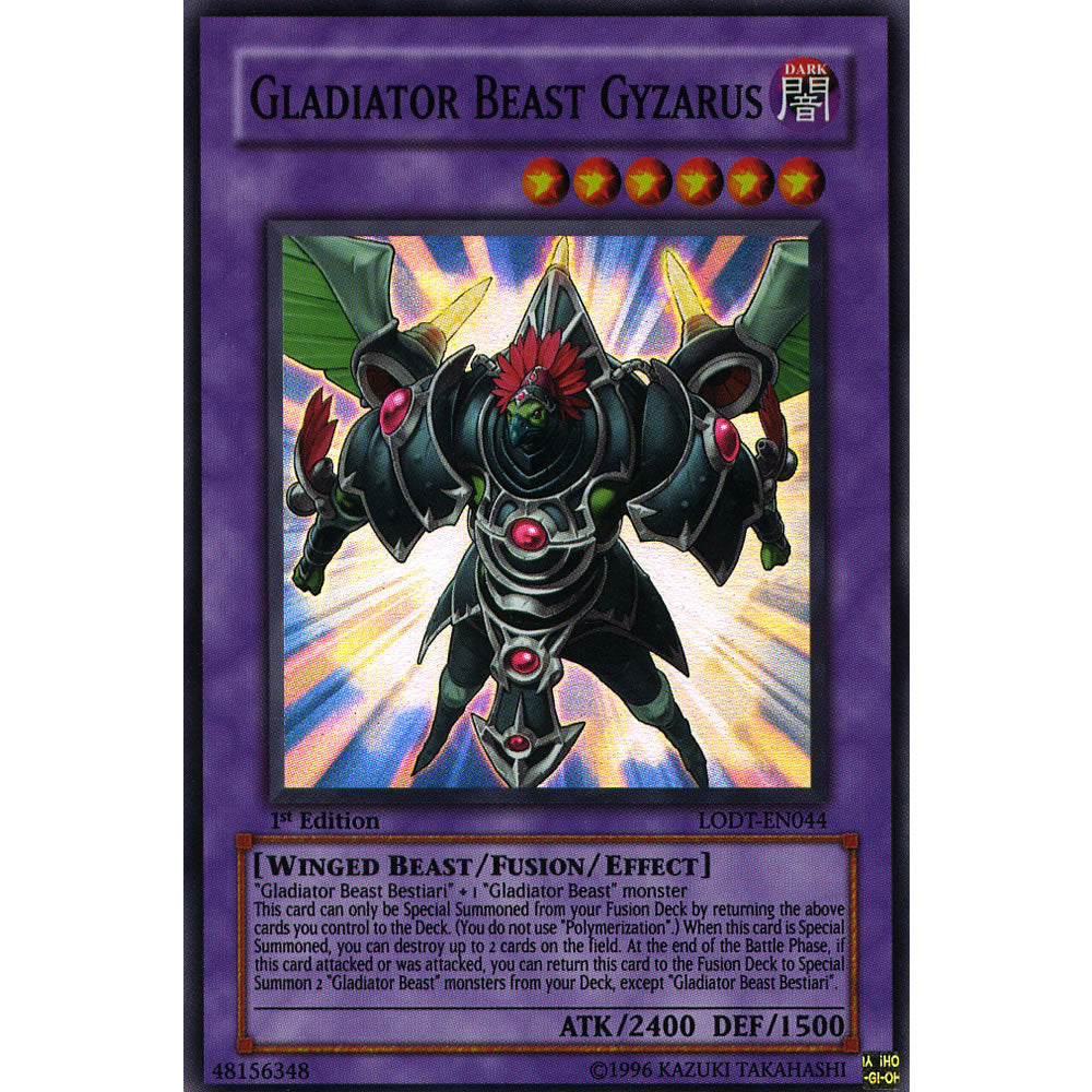 Gladiator Beast Gyzarus LODT-EN044 Yu-Gi-Oh! Card from the Light of Destruction Set