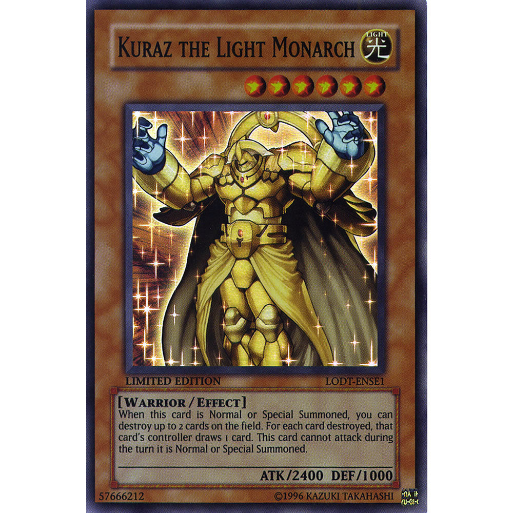 Kuraz The Light Monarch LODT-ENSE1 Yu-Gi-Oh! Card from the Light of Destruction Special Edition Set