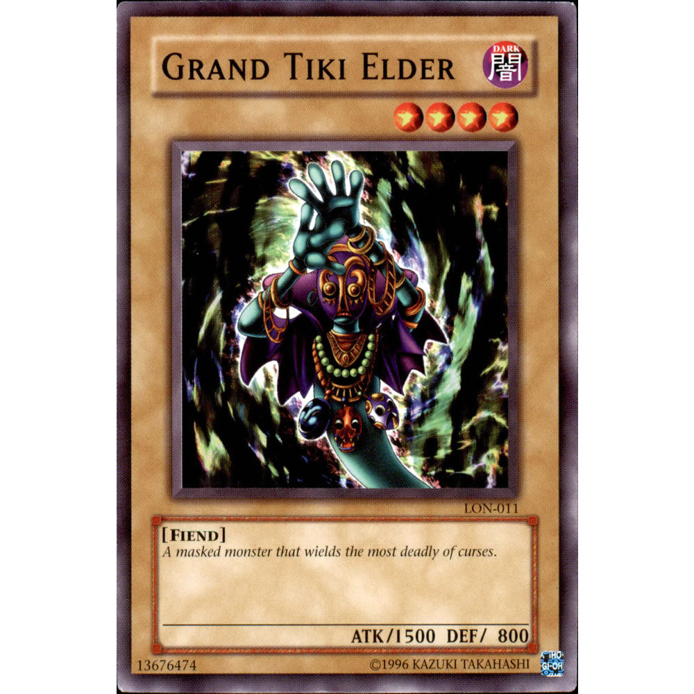 Grand Tiki Elder LON-011 Yu-Gi-Oh! Card from the Labyrinth of Nightmare Set