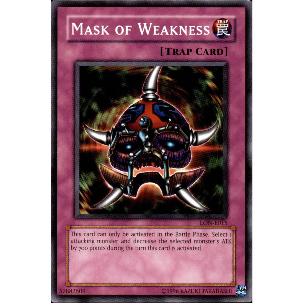 Mask of Weakness LON-015 Yu-Gi-Oh! Card from the Labyrinth of Nightmare Set