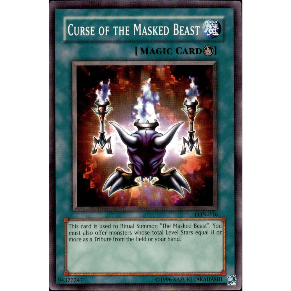 Curse of the Masked Beast LON-016 Yu-Gi-Oh! Card from the Labyrinth of Nightmare Set