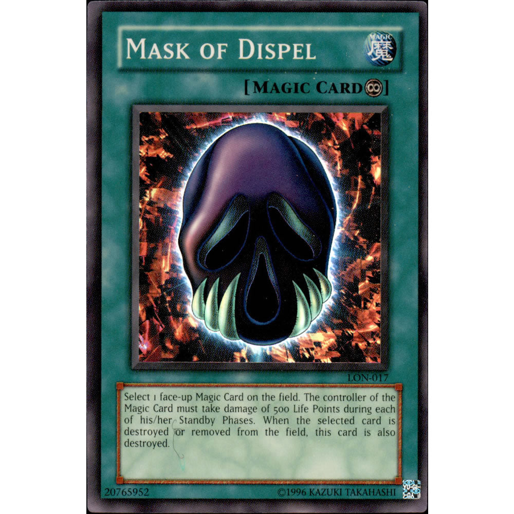 Mask of Dispel LON-017 Yu-Gi-Oh! Card from the Labyrinth of Nightmare Set