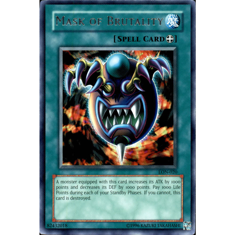 Mask of Brutality LON-020 Yu-Gi-Oh! Card from the Labyrinth of Nightmare Set
