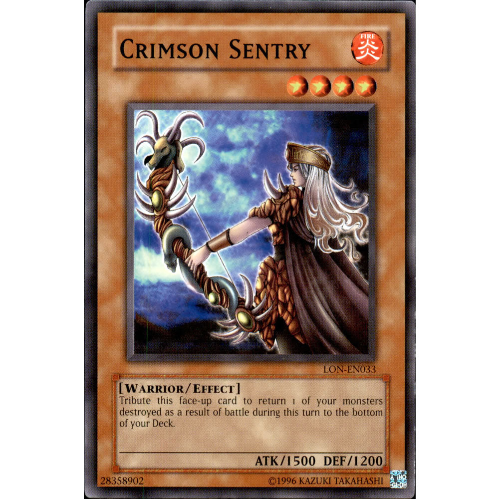 Crimson Sentry LON-033 Yu-Gi-Oh! Card from the Labyrinth of Nightmare Set