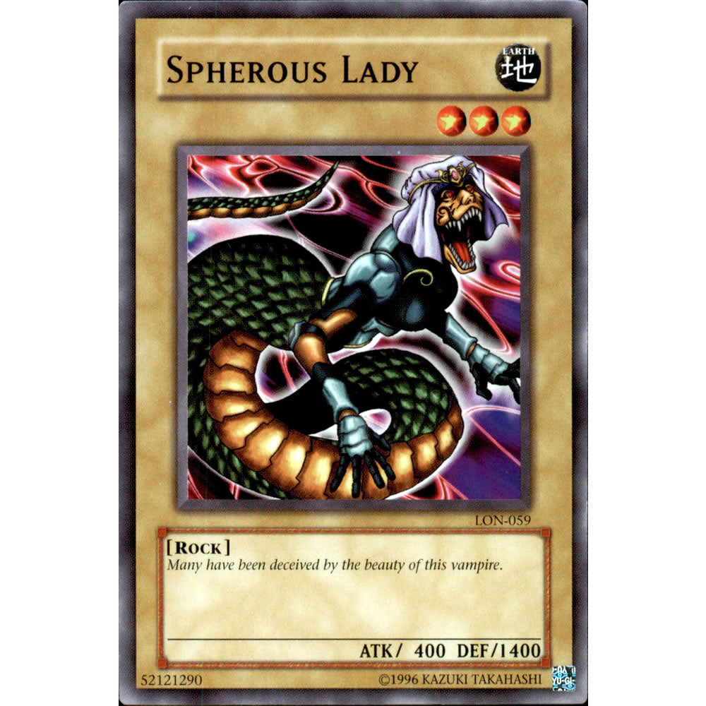 Spherous Lady LON-059 Yu-Gi-Oh! Card from the Labyrinth of Nightmare Set