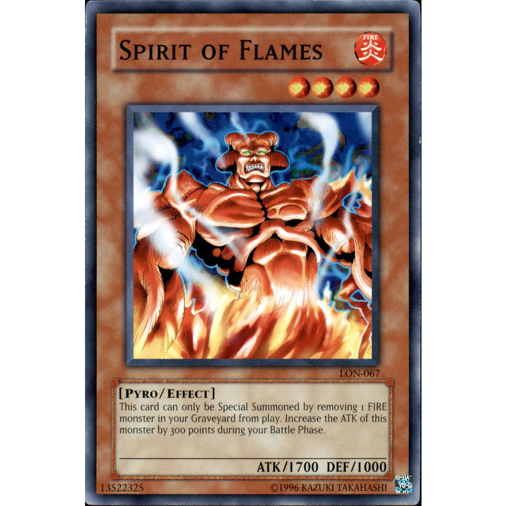 Spirit of Flames LON-067 Yu-Gi-Oh! Card from the Labyrinth of Nightmare Set