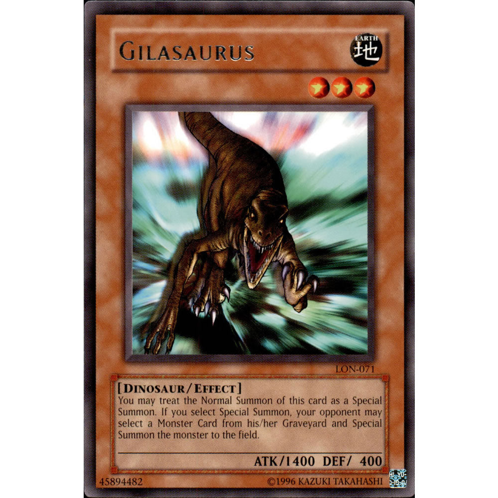 Gilasaurus LON-071 Yu-Gi-Oh! Card from the Labyrinth of Nightmare Set