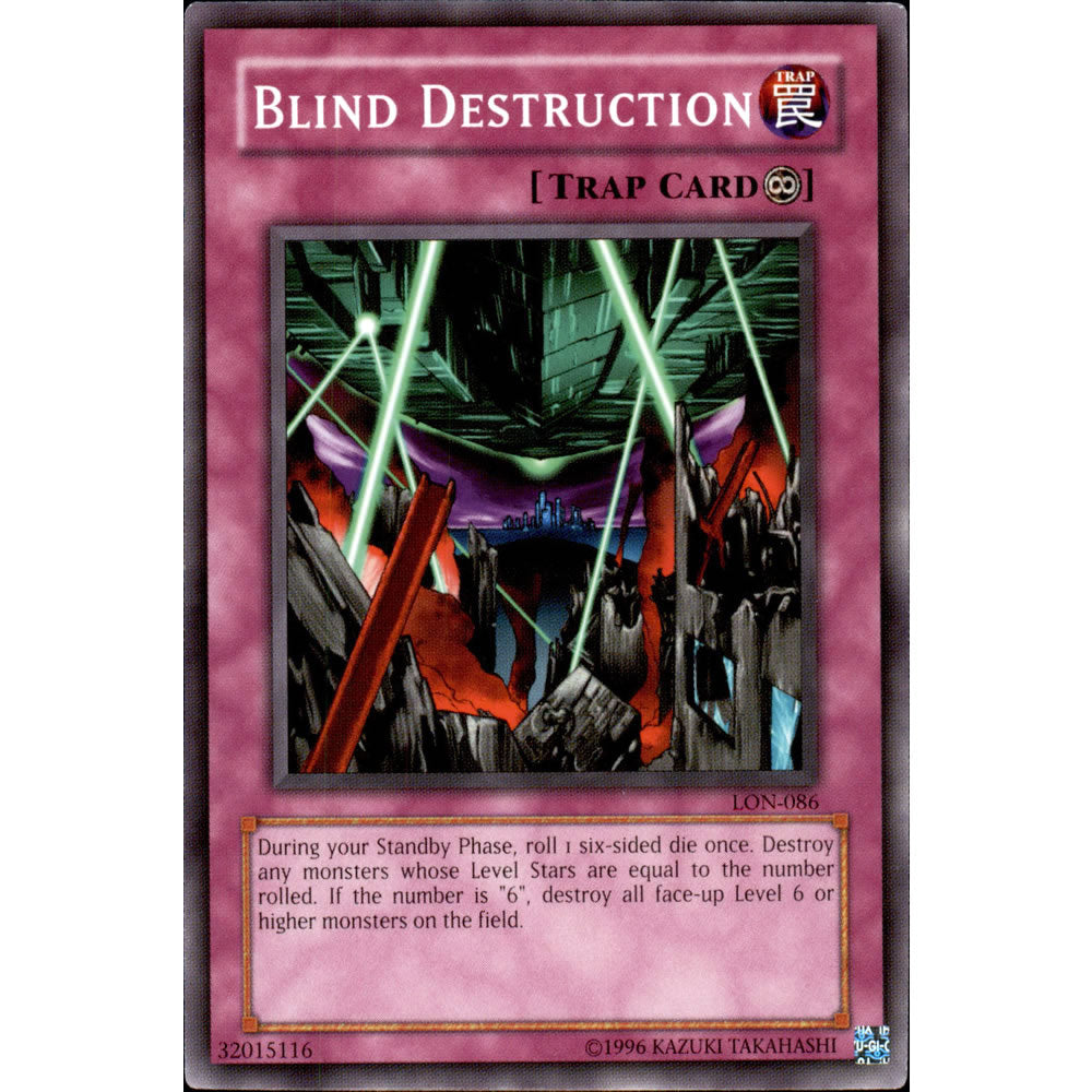 Blind Destruction LON-086 Yu-Gi-Oh! Card from the Labyrinth of Nightmare Set