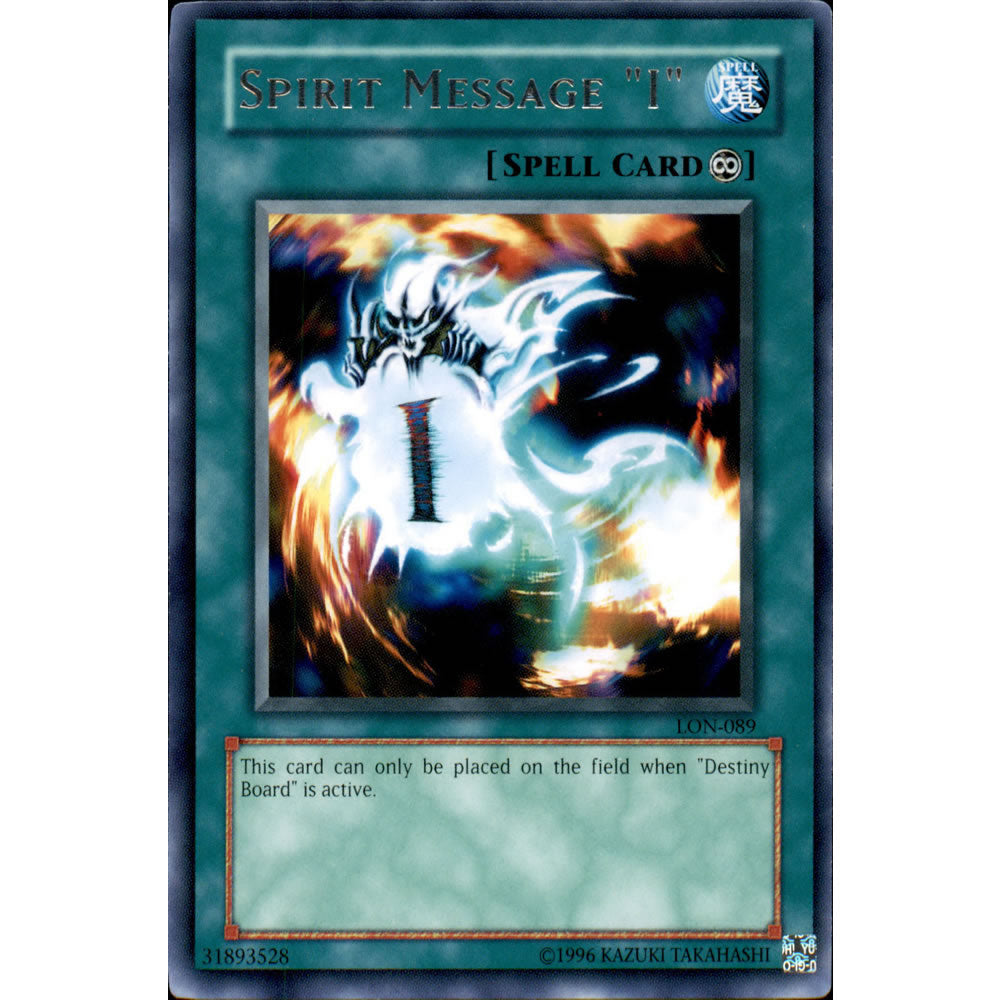 Spirit Message "I" LON-089 Yu-Gi-Oh! Card from the Labyrinth of Nightmare Set