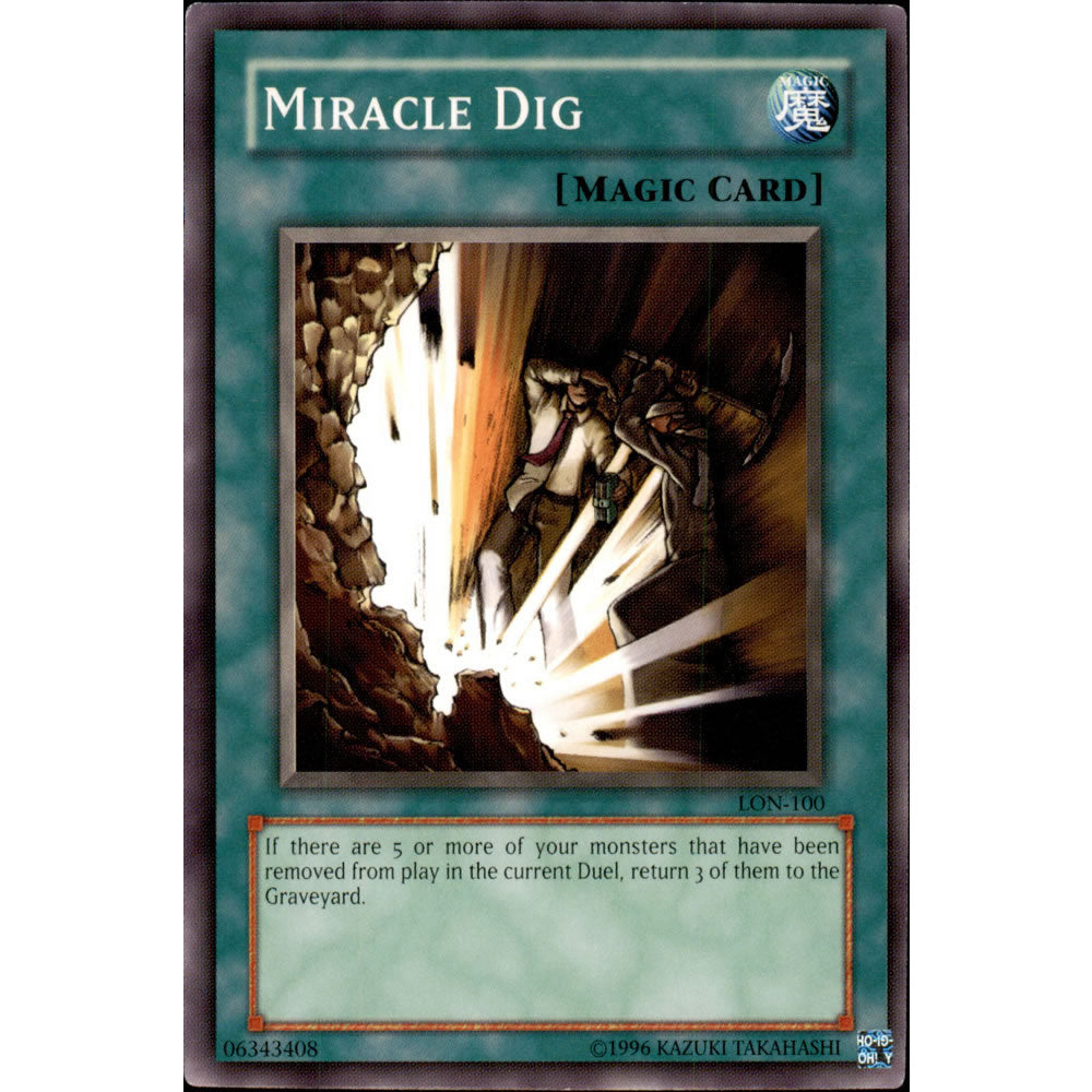 Miracle Dig LON-100 Yu-Gi-Oh! Card from the Labyrinth of Nightmare Set