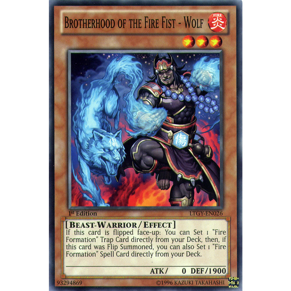 Brotherhood of the Fire Fist - Wolf LTGY-EN026 Yu-Gi-Oh! Card from the Lord of the Tachyon Galaxy Set