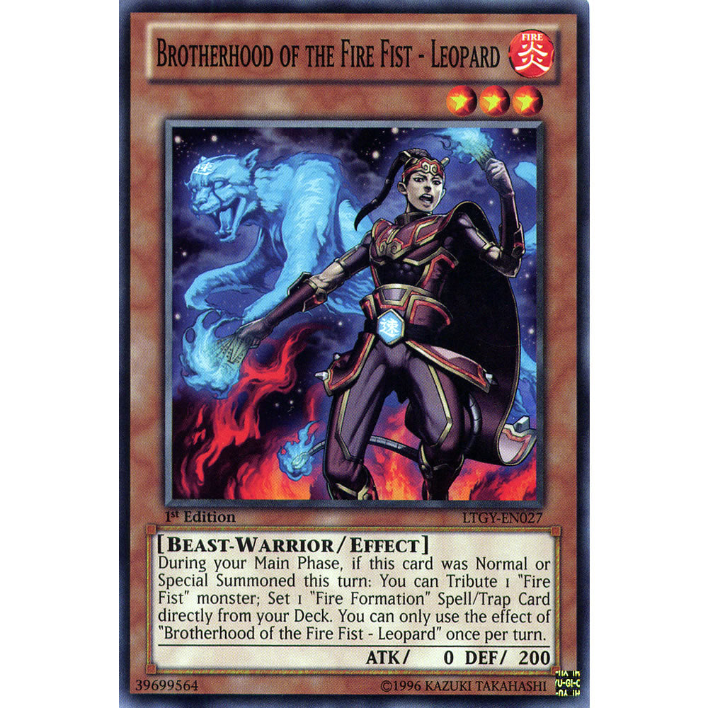 Brotherhood of the Fire Fist - Leopard LTGY-EN027 Yu-Gi-Oh! Card from the Lord of the Tachyon Galaxy Set