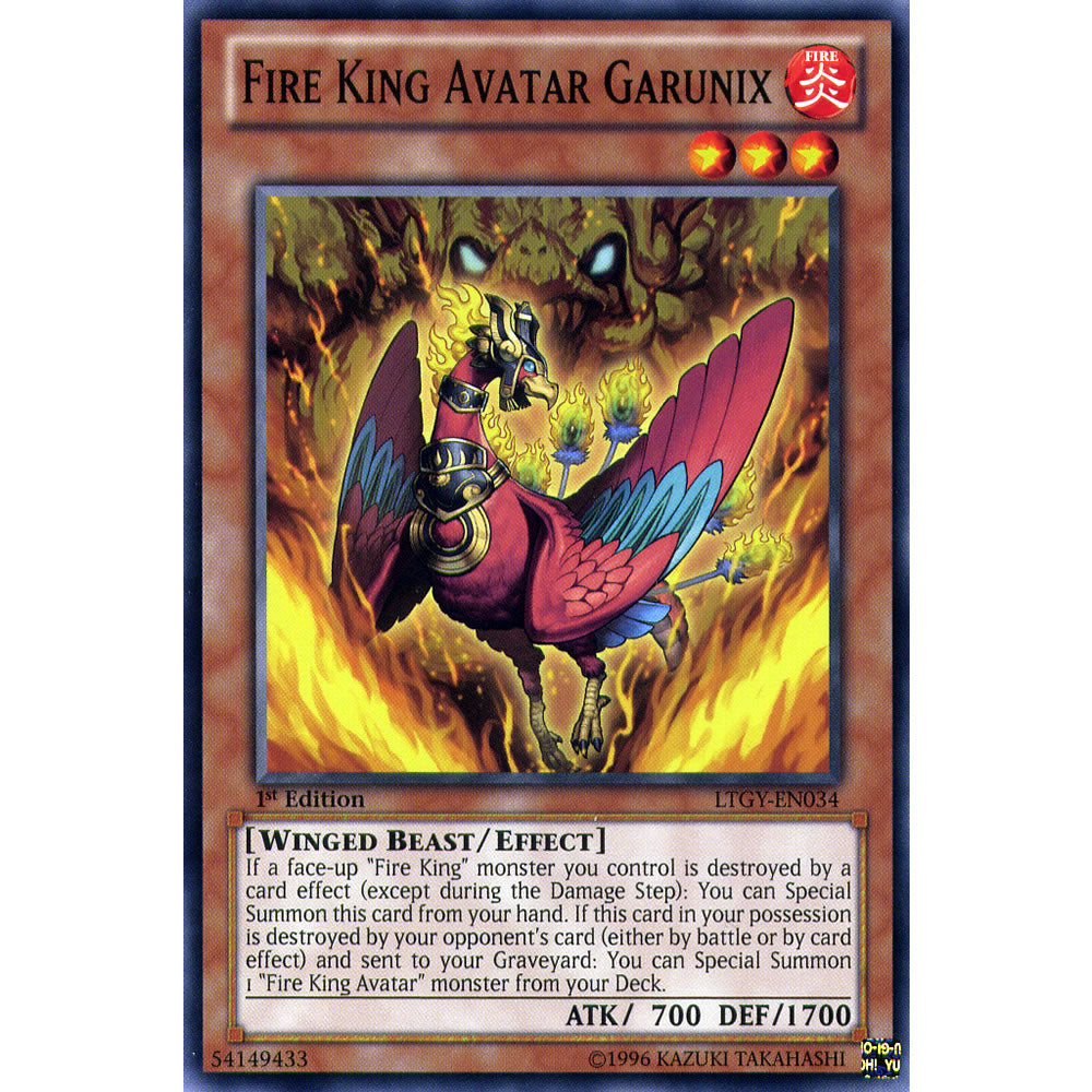 Fire King Avatar Garunix LTGY-EN034 Yu-Gi-Oh! Card from the Lord of the Tachyon Galaxy Set