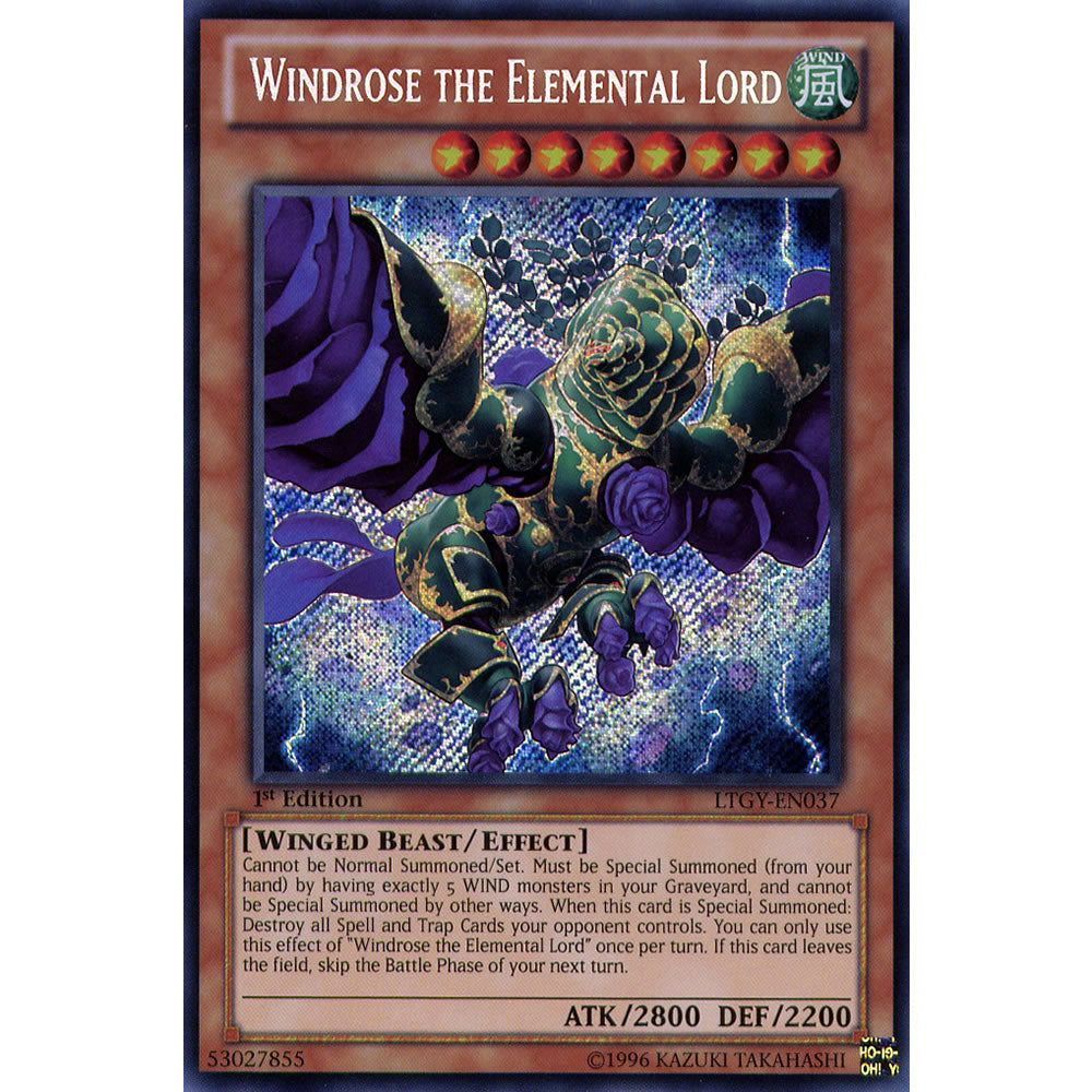 Windrose the Elemental Lord LTGY-EN037 Yu-Gi-Oh! Card from the Lord of the Tachyon Galaxy Set
