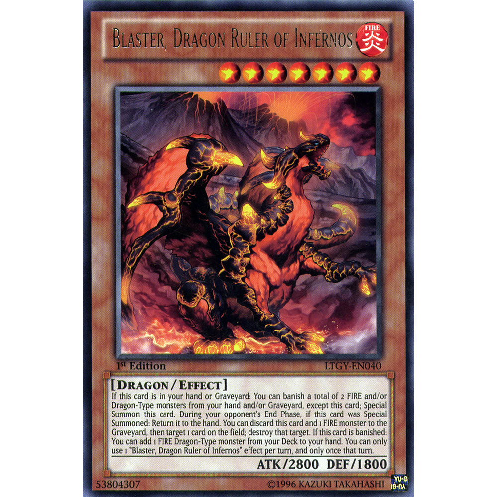Blaster, Dragon Ruler of Infernos LTGY-EN040 Yu-Gi-Oh! Card from the Lord of the Tachyon Galaxy Set